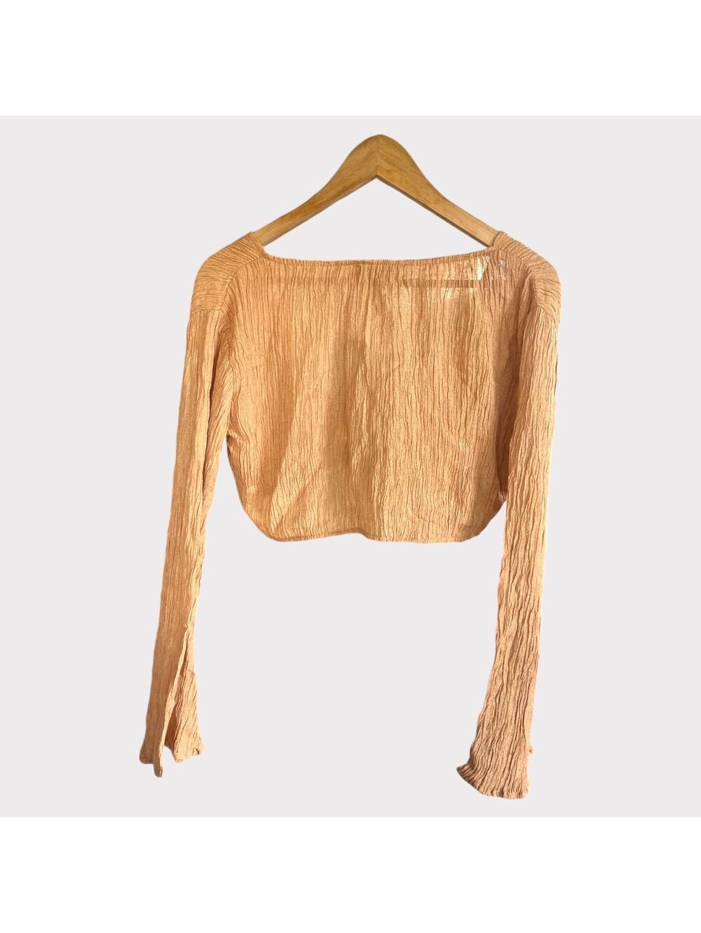 Savannah Morrow The Label Amarillo Silk Top Size XS Sandstone - Picture 6 of 9